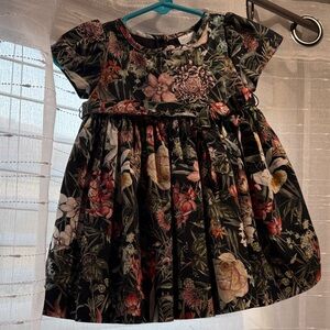Edgehill Collection Black and Pink Floral Dress